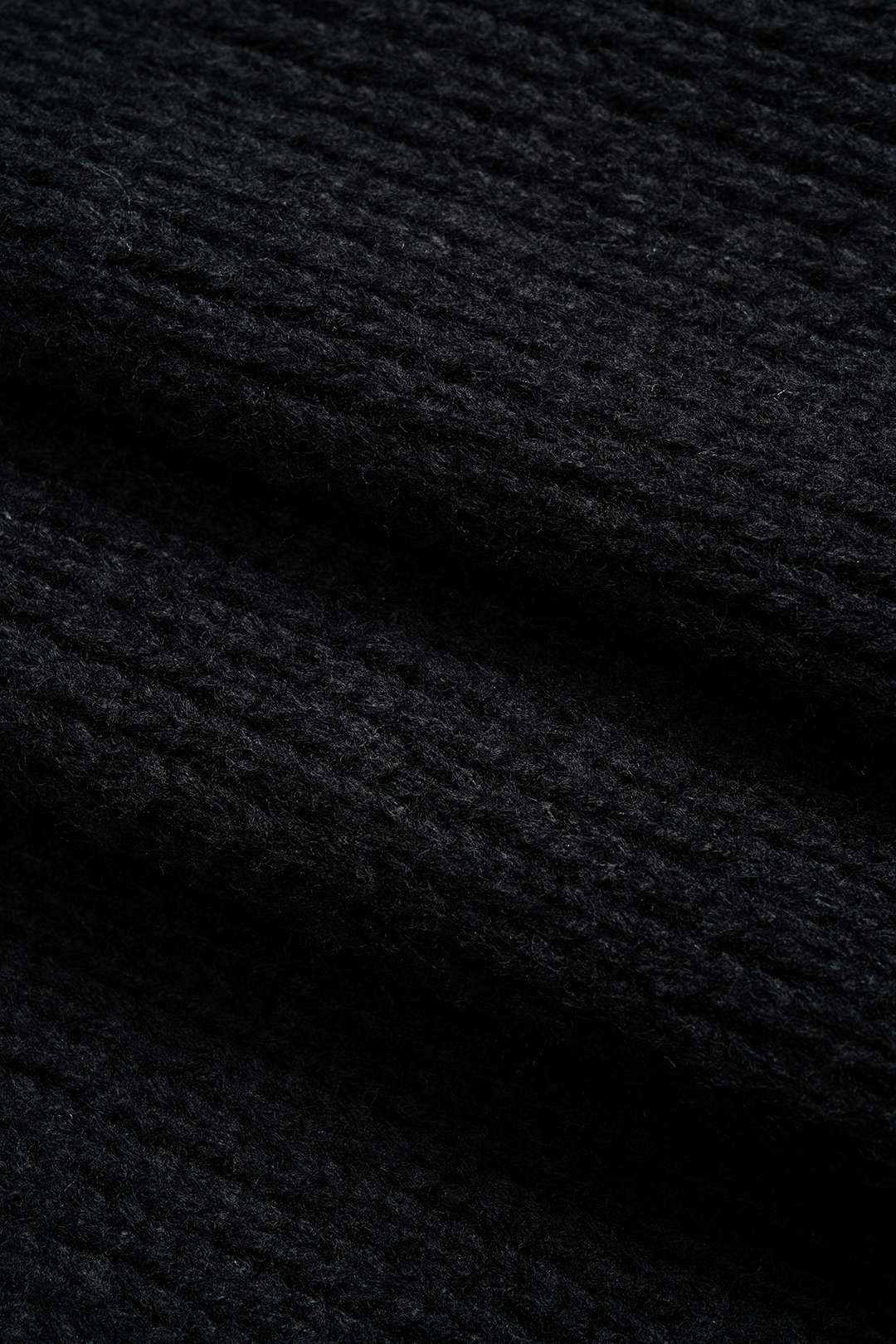 Knit Round Neck Contrast Long-Sleeve Top
