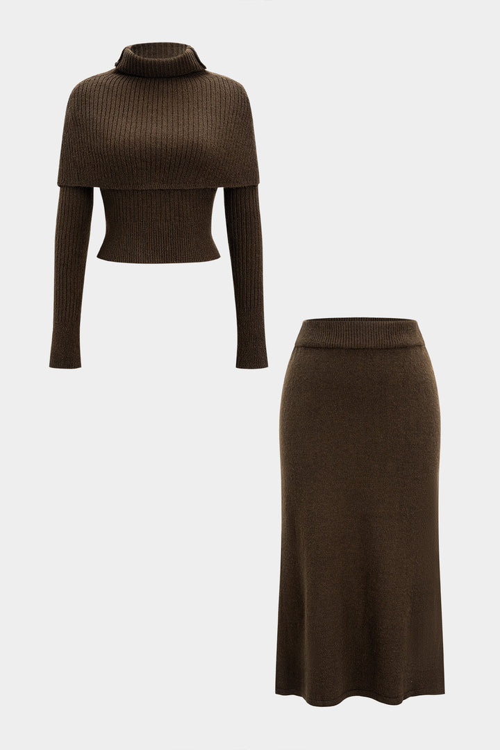 Sweater High Collar Long-Sleeve Top
