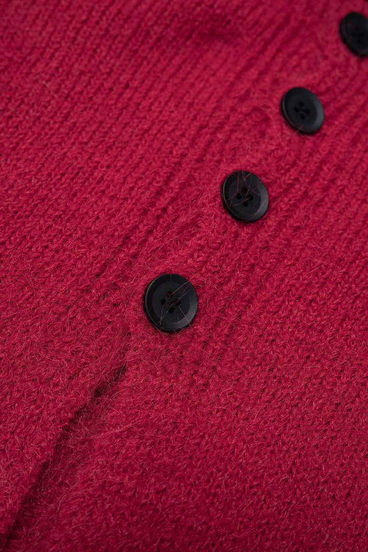 Knit Button Tube Top And Cardigan Set