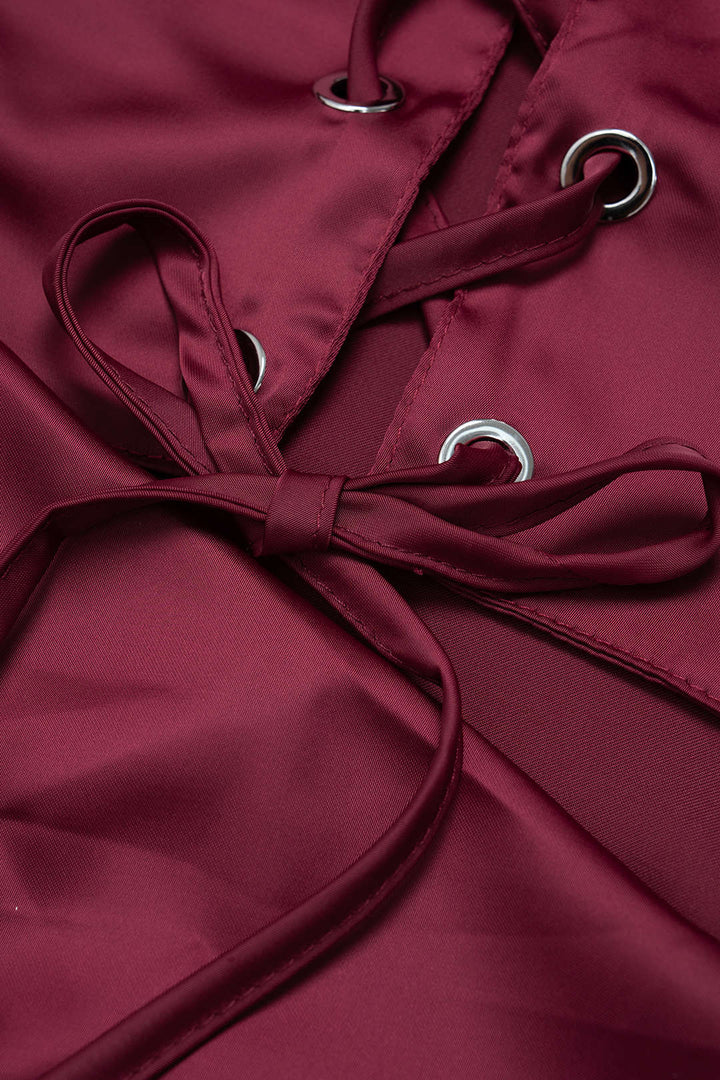 Halter Neck Satin Tie-Back Backless Sleeveless Maxi Dress