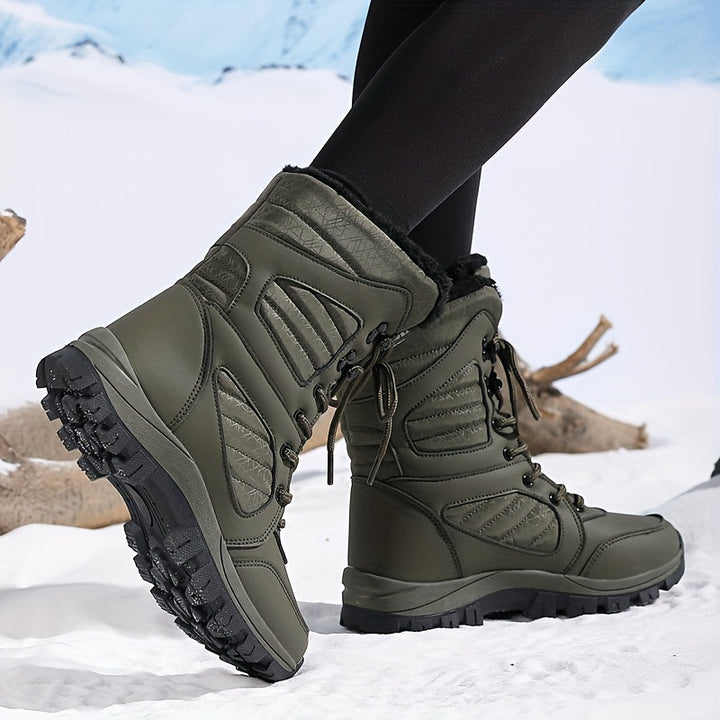 Corisande™ | Plush-lined lug-sole lace-up snow boots