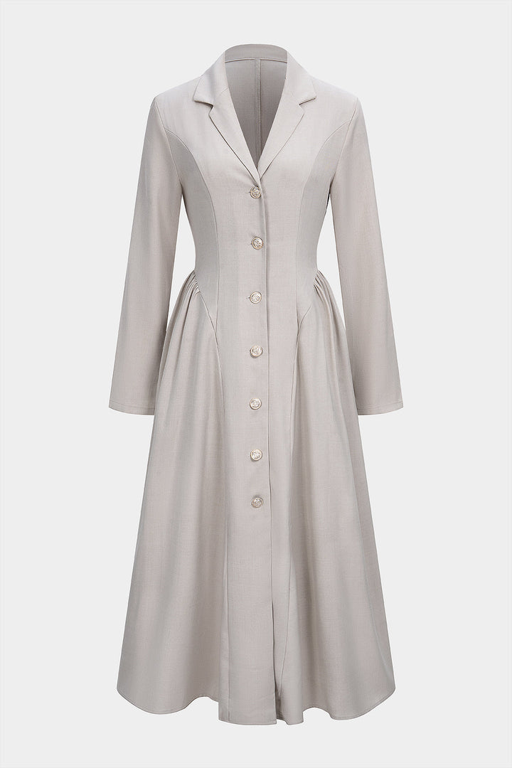 V-Neck Long Sleeve Maxi Dress