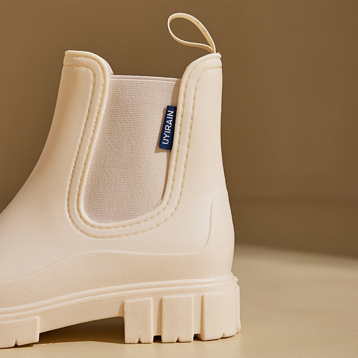 Amaranta™ | Waterproof Chelsea rubber lug-sole rain boots