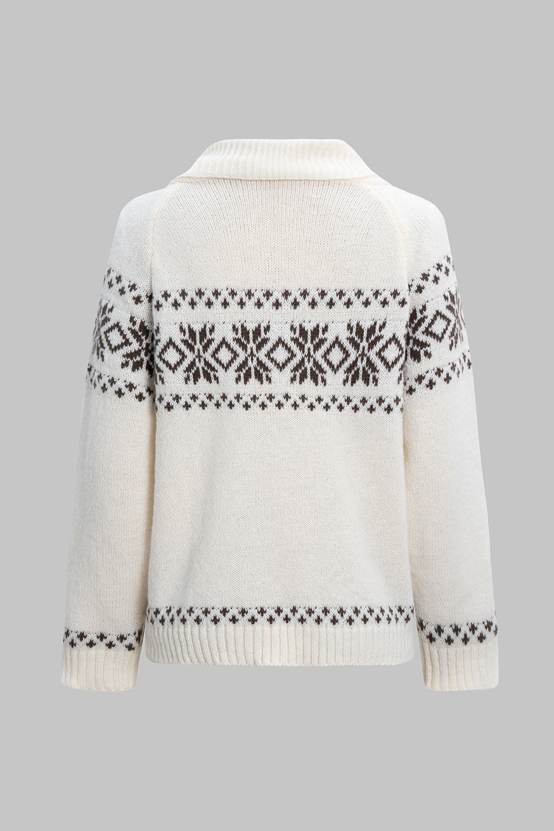 Knit Zipper Long Sleeve Cardigan