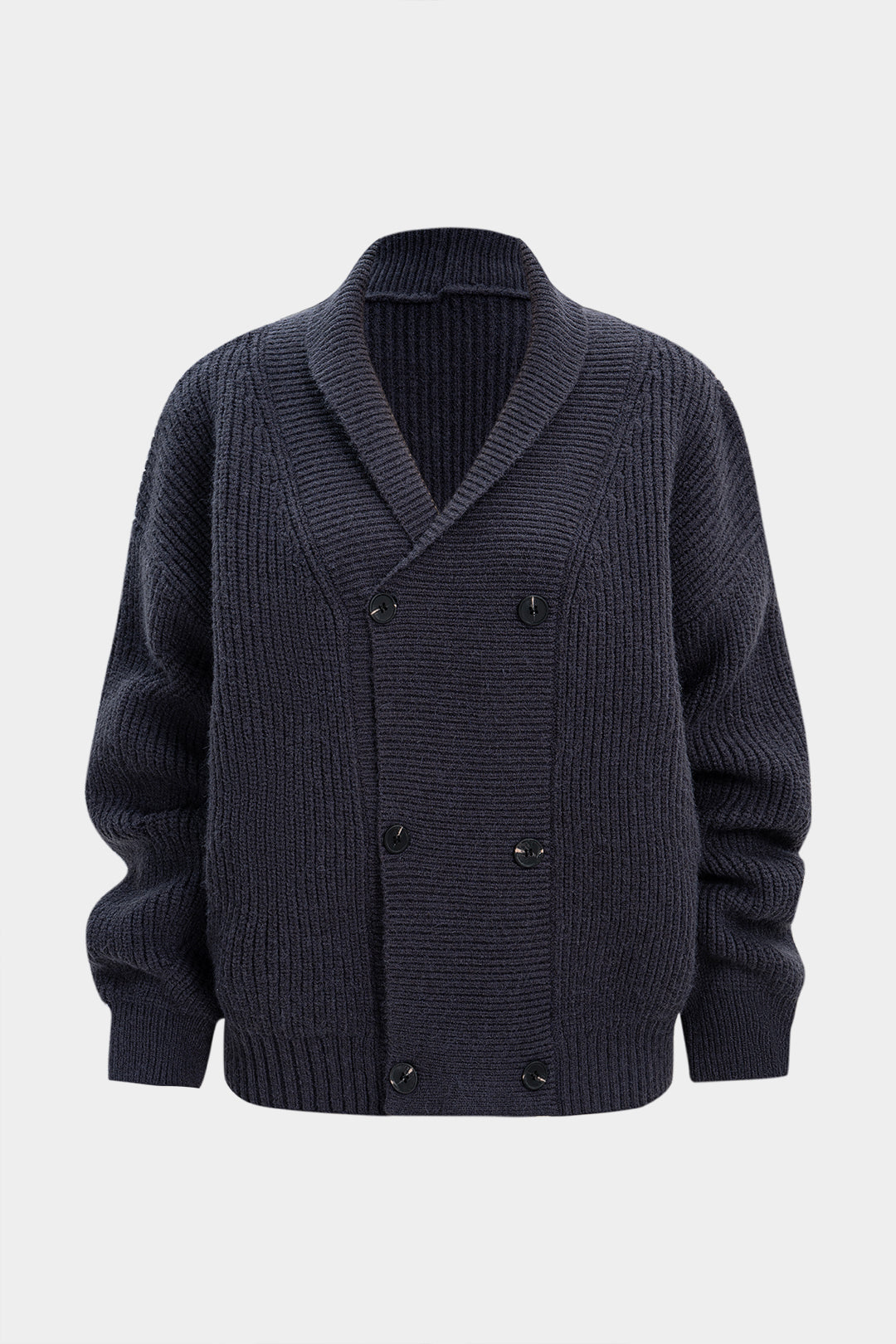 Knit Double-Breasted Cardigan