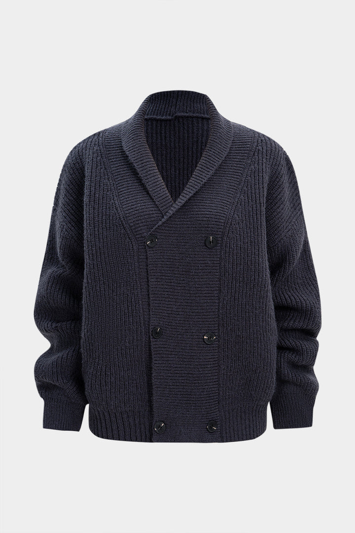 Knit Double-Breasted Cardigan