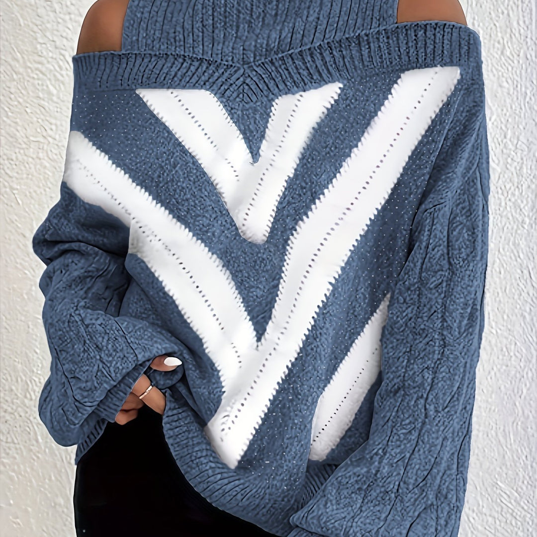 Noa™ | Elegant Off-Shoulder Sweater