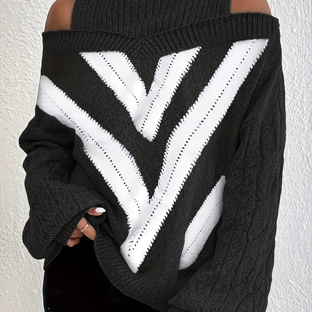 Noa™ | Elegant Off-Shoulder Sweater