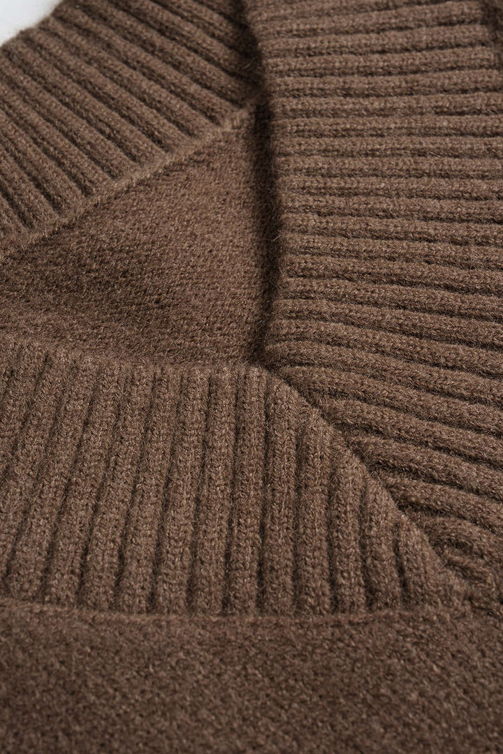 Knit Solid Long-Sleeve Top