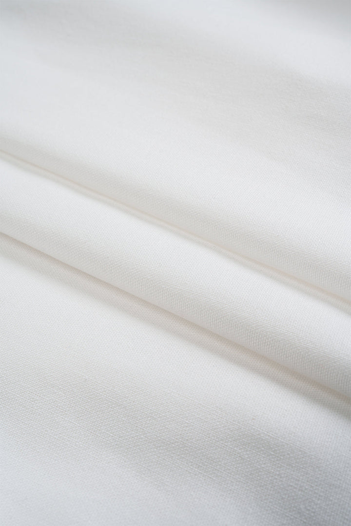 Linen Flutter Sleeve V-Neck Tie Front Slit Maxi Dress