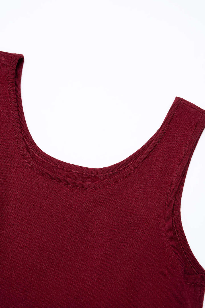Knit Asymmetrical Long-Sleeve Top