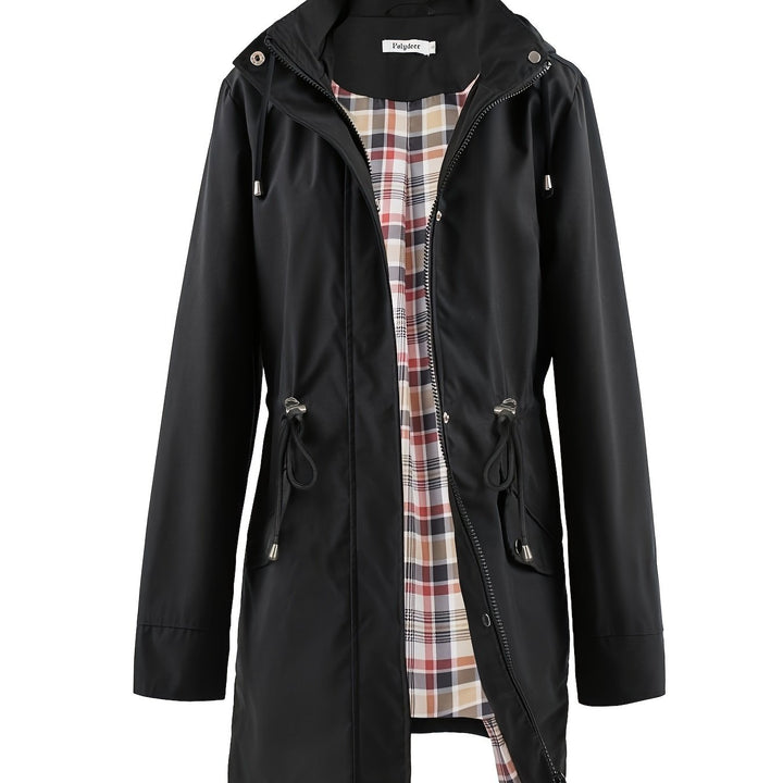 Veronica™ | Plaid Lined Drawstring Waist Hooded Parka Jacket