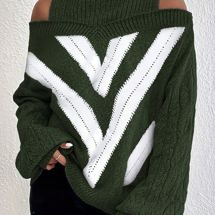Noa™ | Elegant Off-Shoulder Sweater