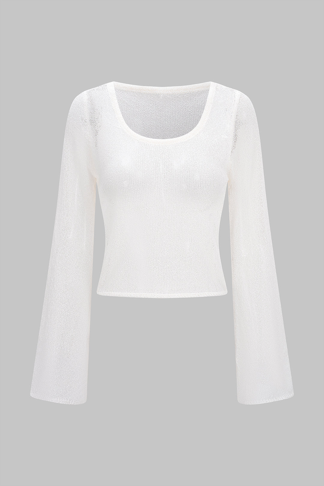 Knit Cut Out Long-Sleeve Top