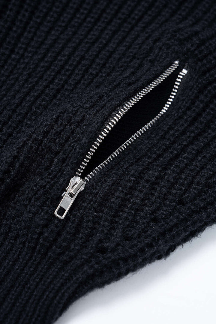 Knit Zipper Cardigan