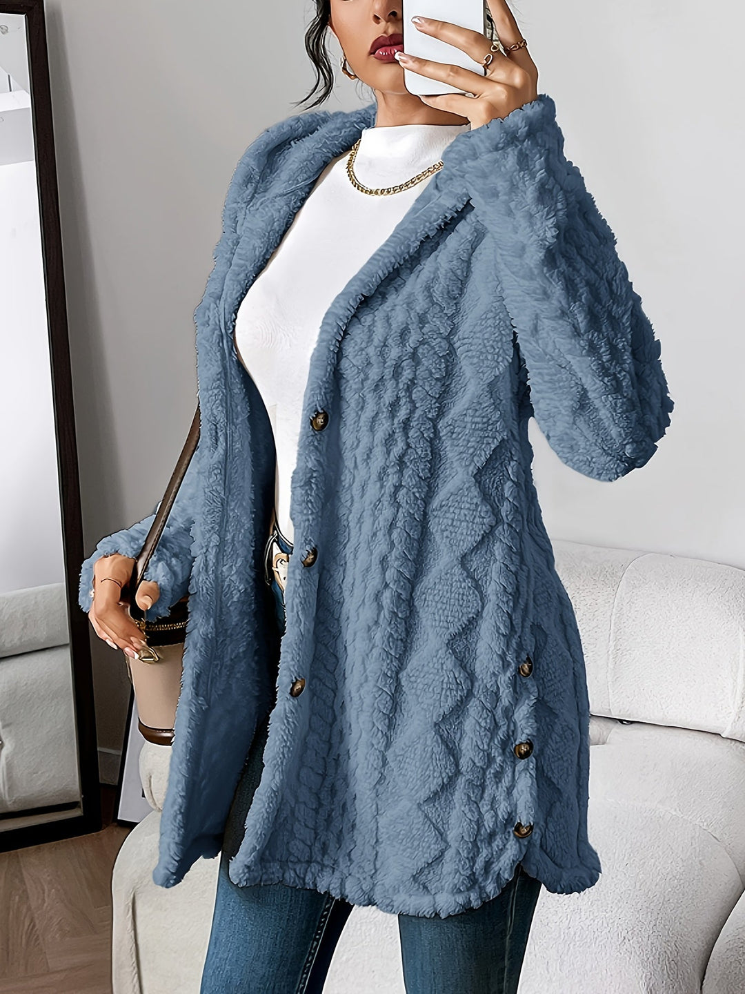Fleur™ | Double Plush Cardigan, Comfortable Elegance
