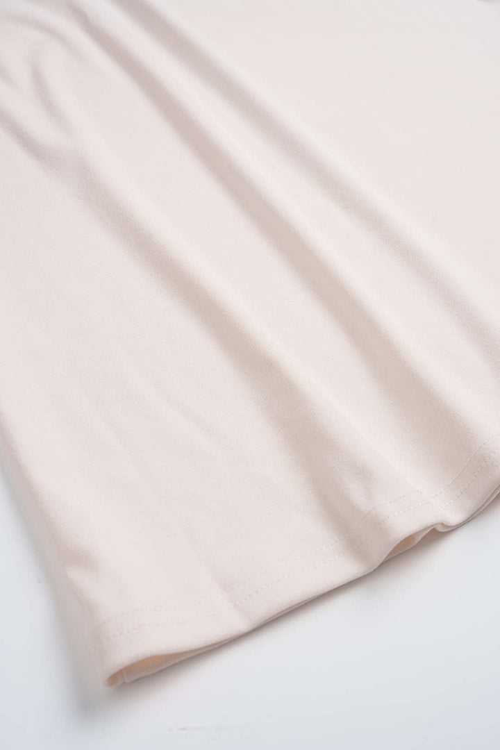 Solid Asymmetrical Twist Knot Short Sleeve Maxi Dress
