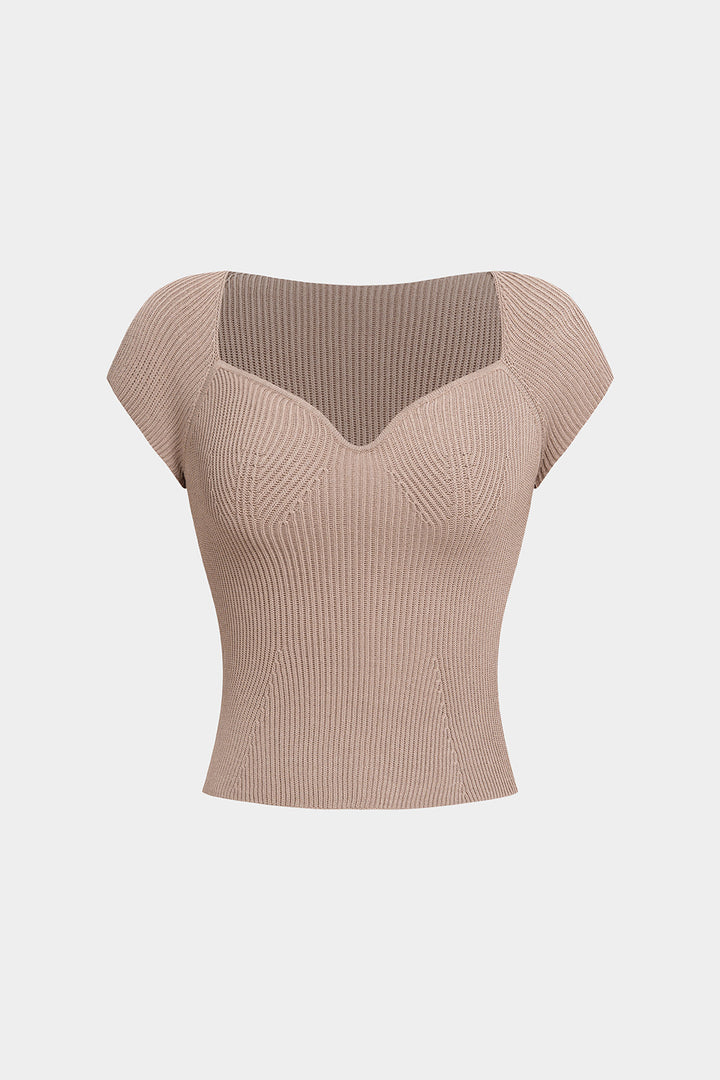 Knit Basic Short-Sleeve Top