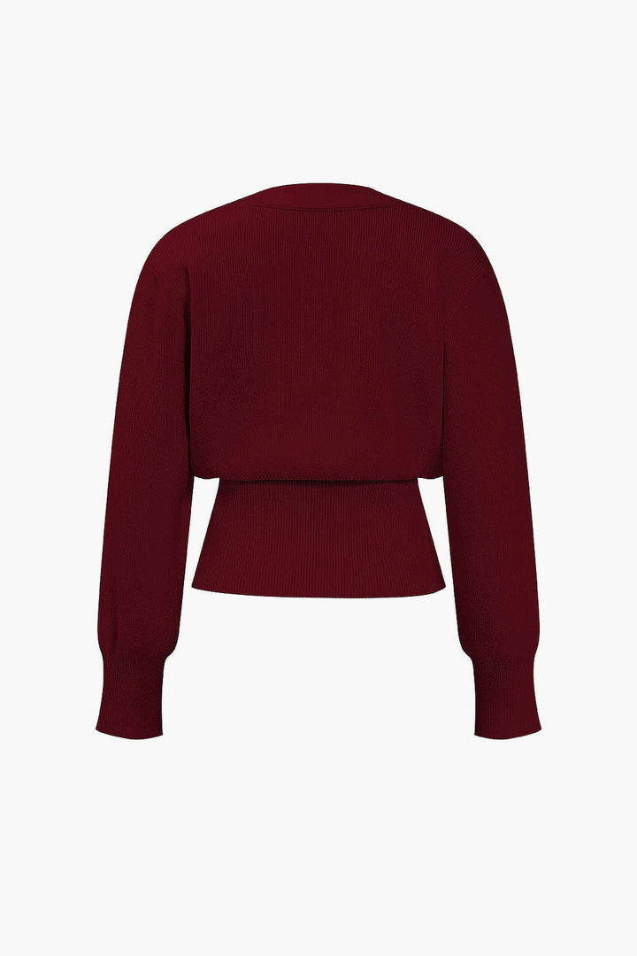 V-Neck Sweater Cardigan