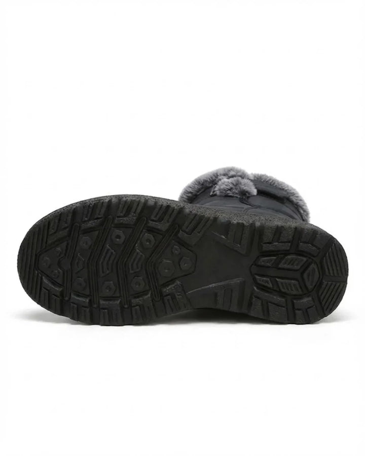 Laura™ | Faux-fur trim buckle winter boots