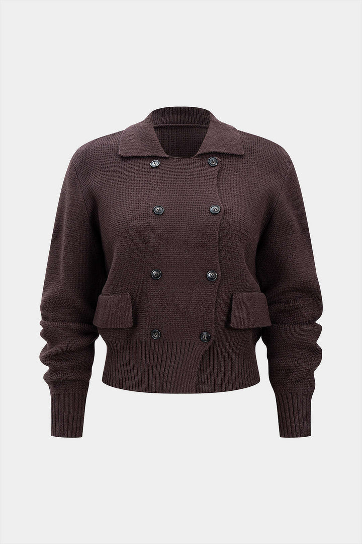 Knit Double Breasted Cardigan