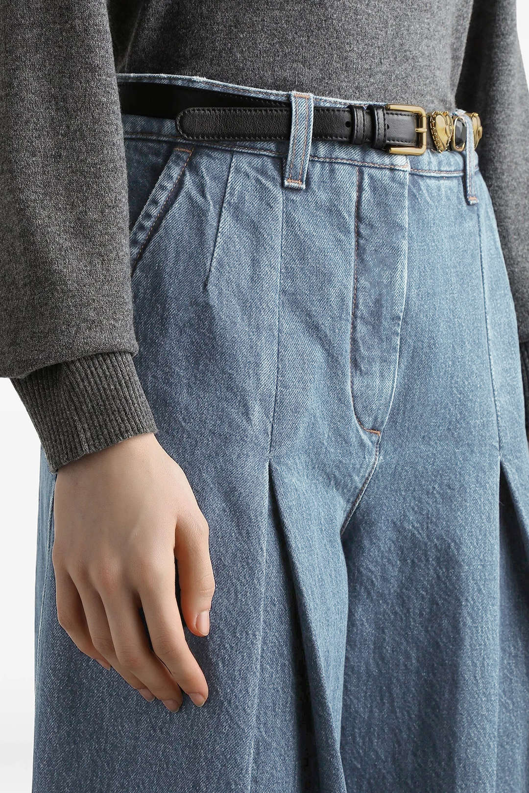 Denim Straight Leg Jeans
