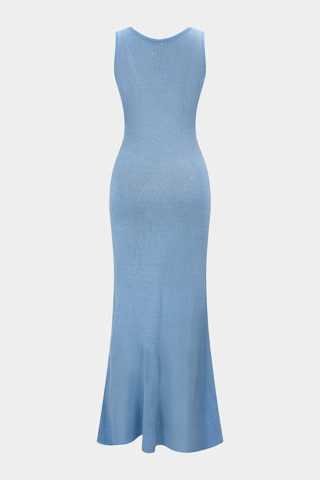 Sequin U-Neck Sleeveless Maxi Dress