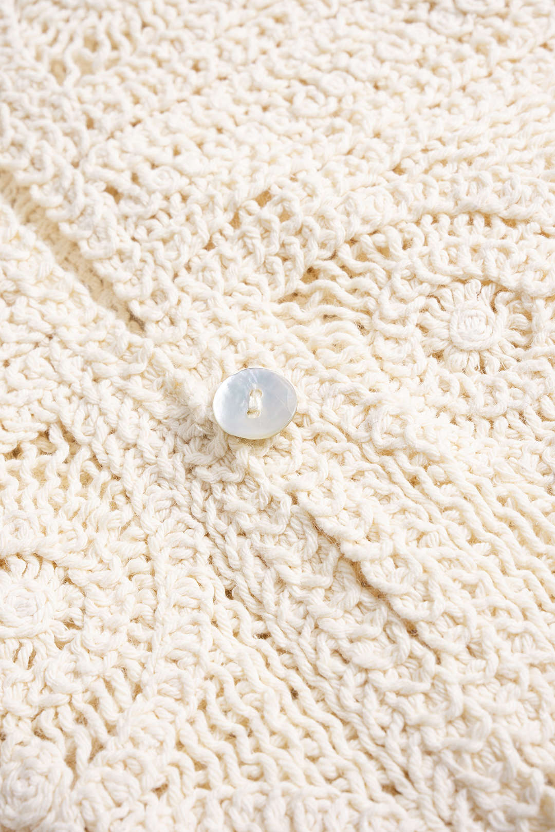 Knit Button Hollow Out Cardigan