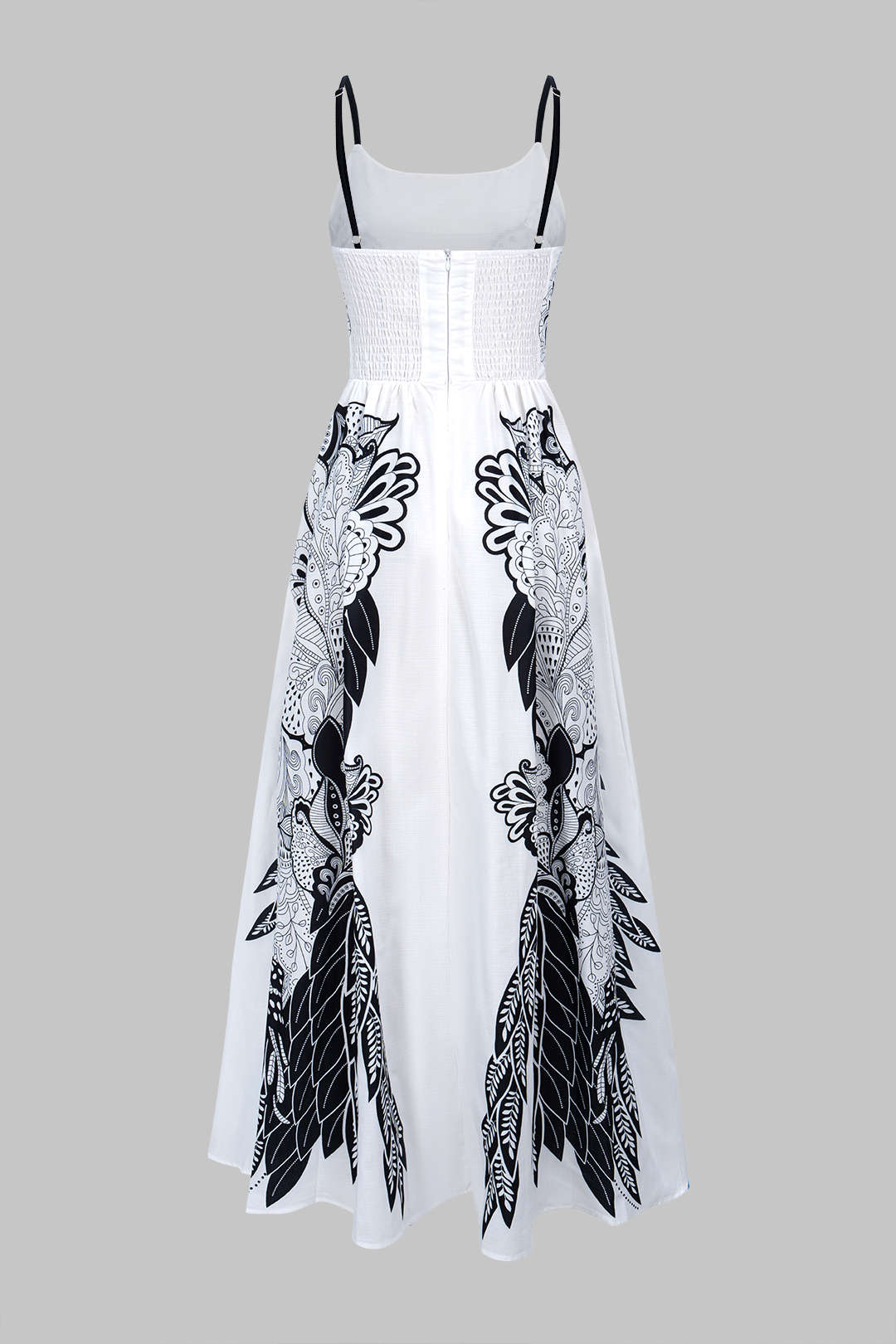 Contrast Floral Print Slip Sleeveless Maxi Dress