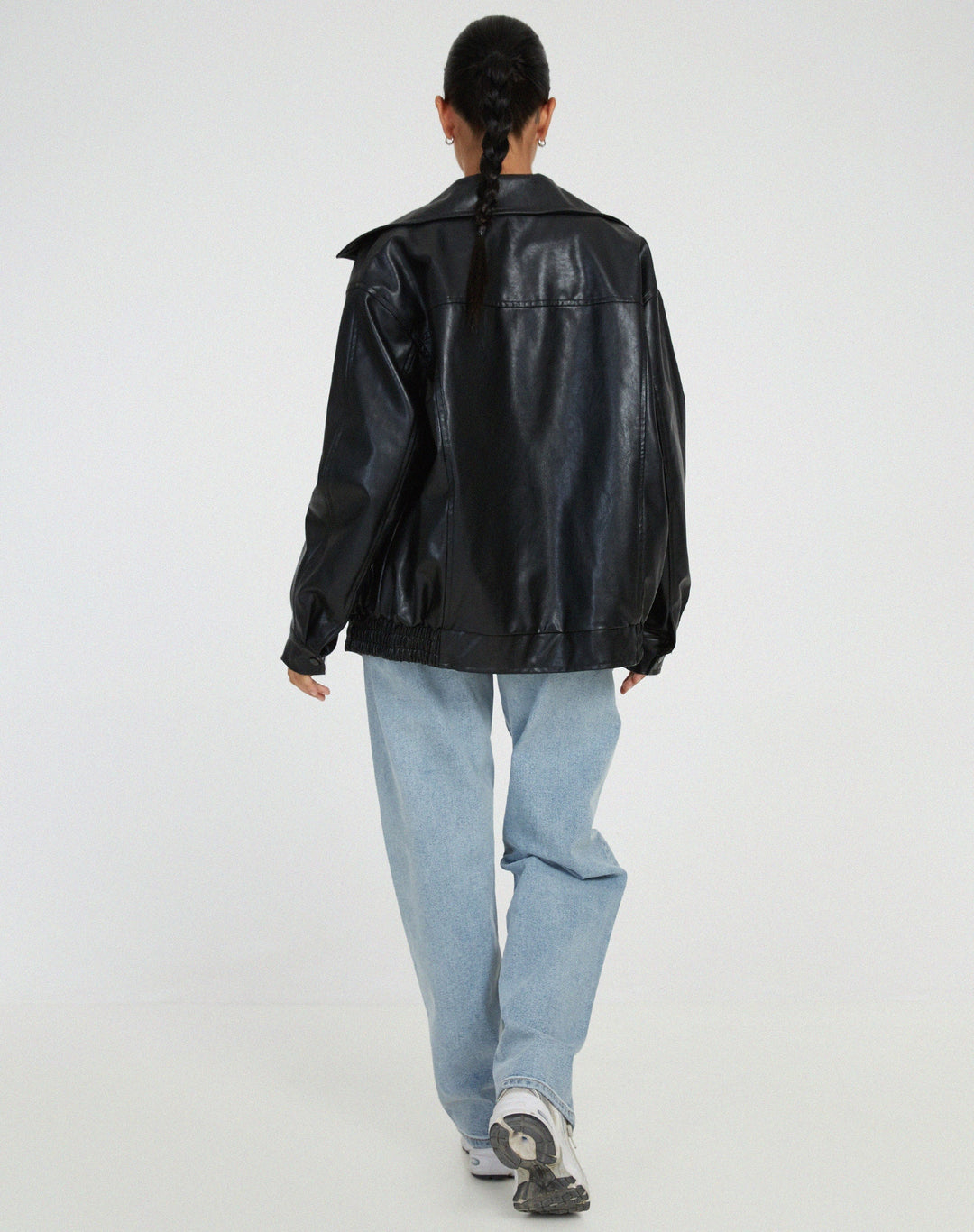 Loose Leather Jacket for Women