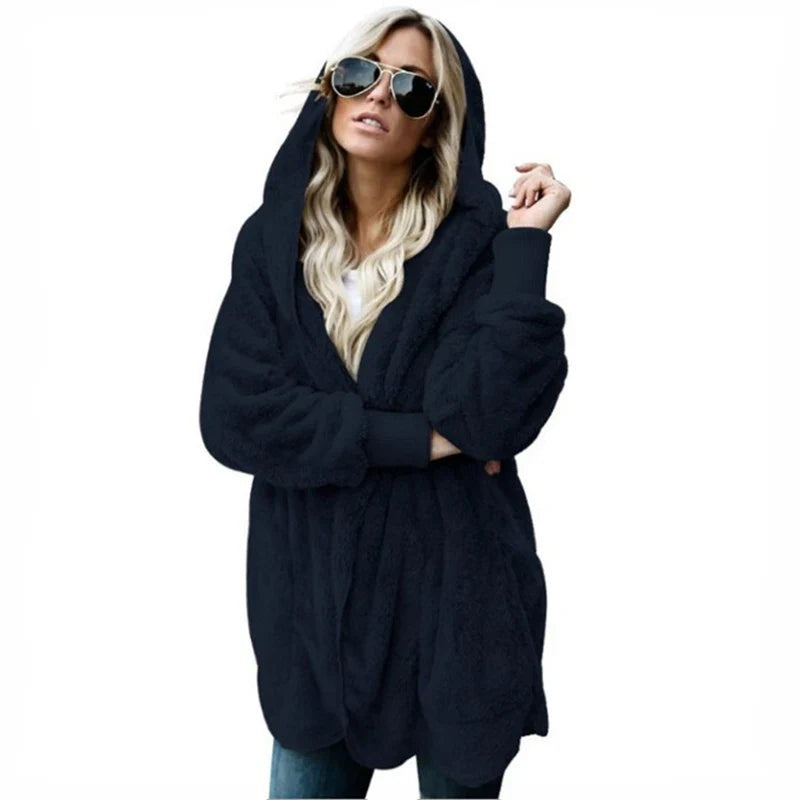 Evie™ | Plush Open-Front Teddy Cardigan