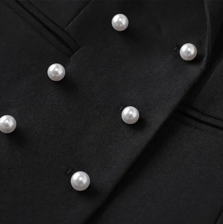 Ghita™ | Elegant Pearl Blazer