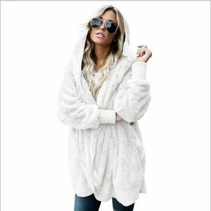 Evie™ | Plush Open-Front Teddy Cardigan