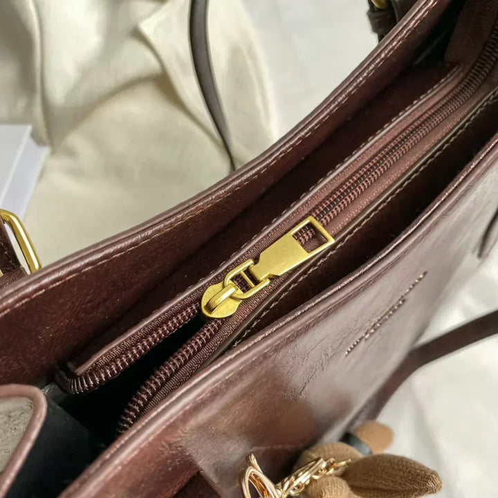 Clarie - Vintage Vegan Leather Shoulder Bag