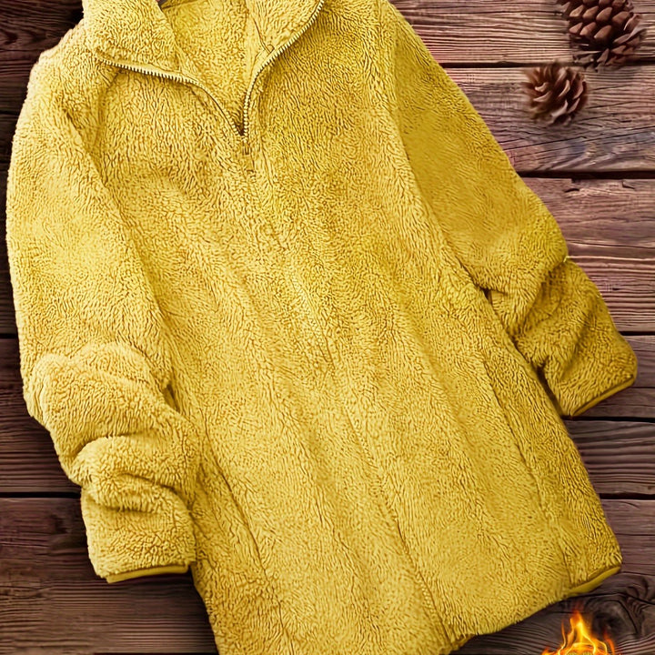 Yara™ | Elegant Zip-Up Fleece Coat