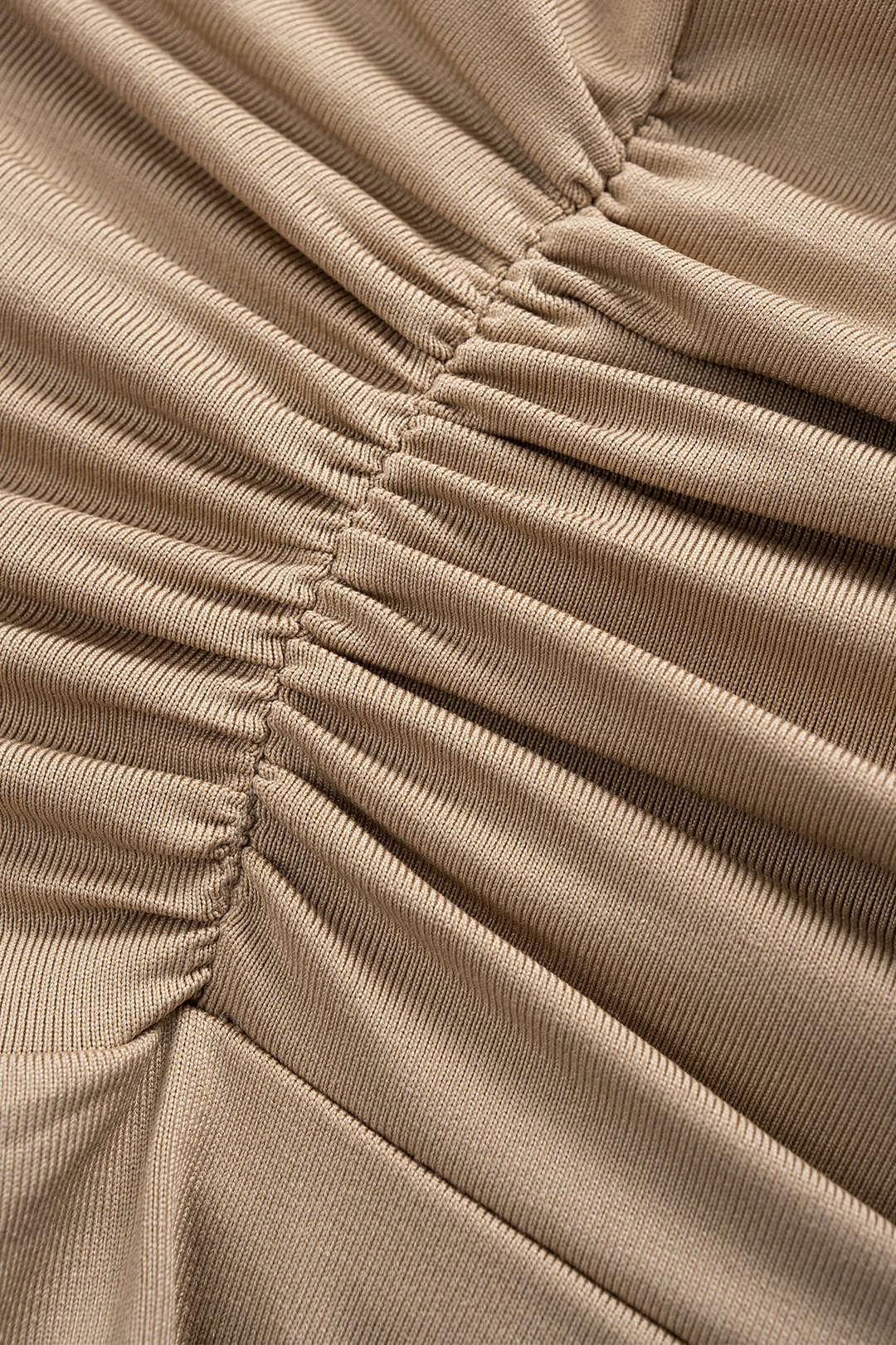 Ruched Asymmetrical Sleeveless Maxi Dress