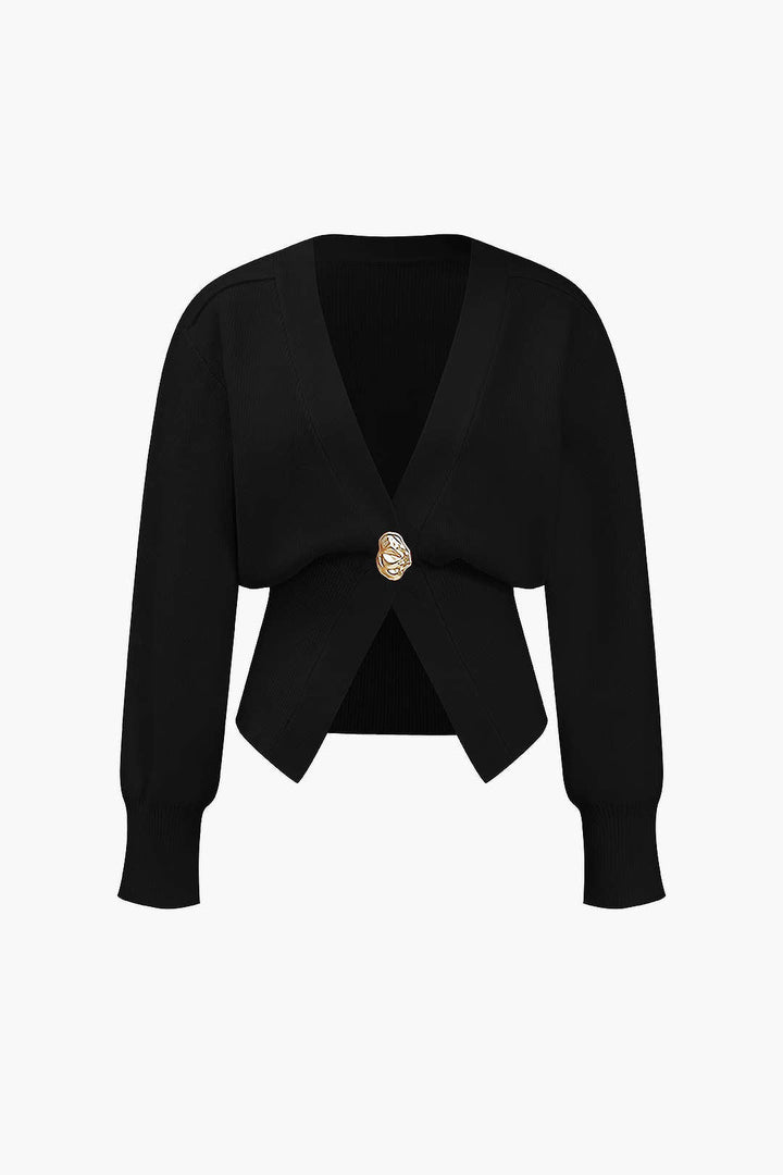 V-Neck Sweater Cardigan