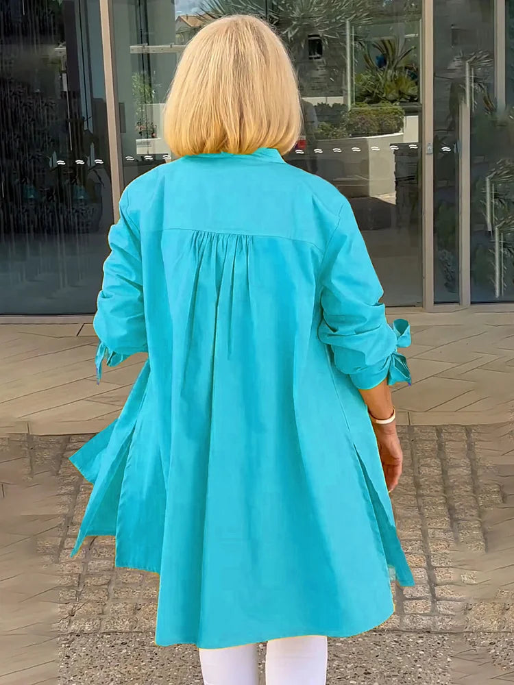Tina™ | Flared Cotton Shirt Jacket