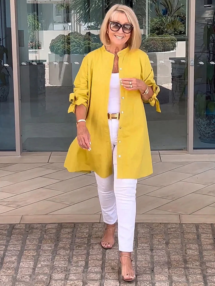 Tina™ | Flared Cotton Shirt Jacket