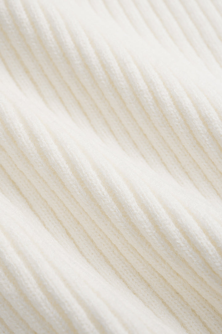 Knit Off Shoulder Ribbed Long-Sleeve Top
