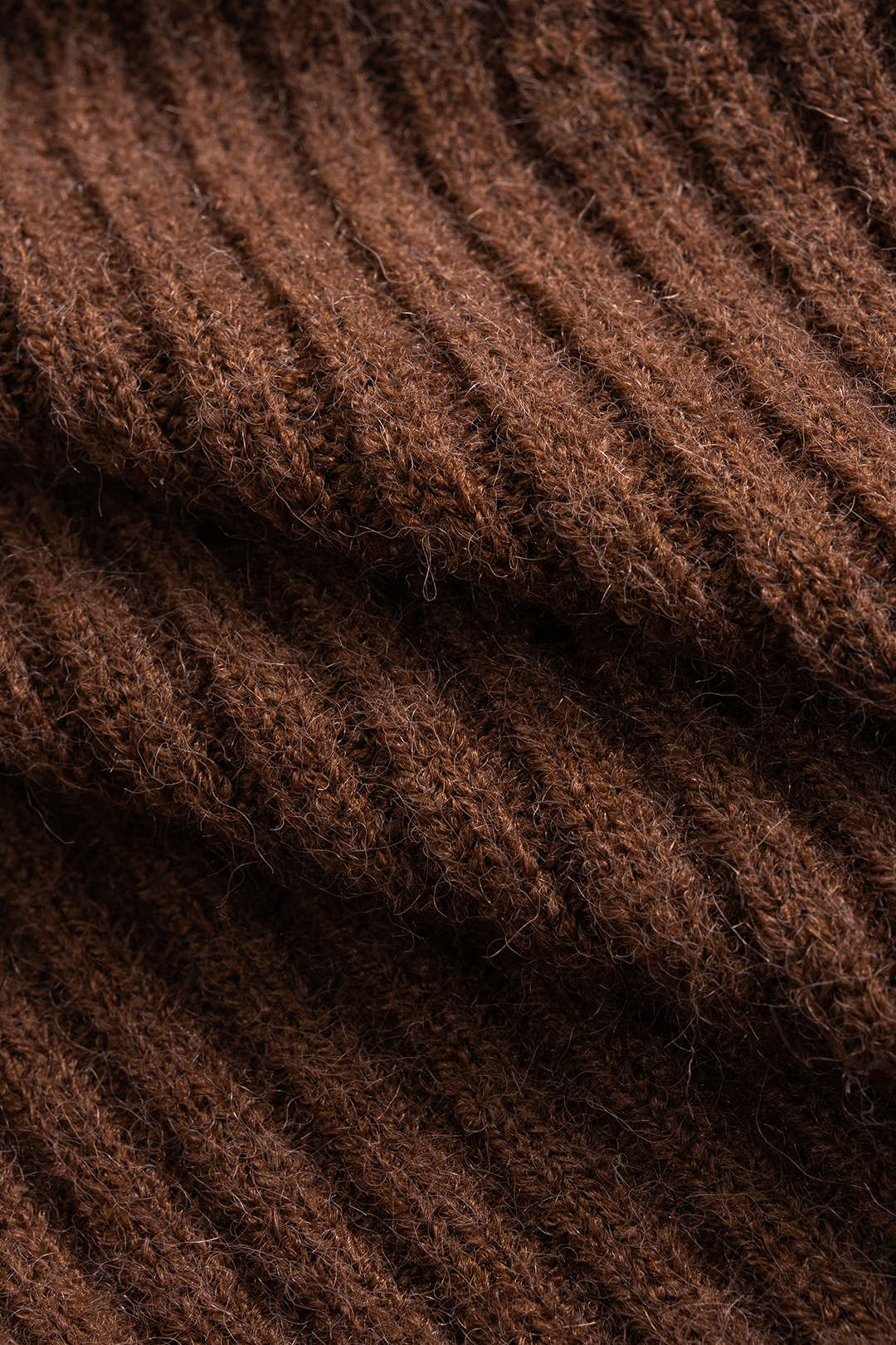 Knit Asymmetrical Ribbed Long-Sleeve Top