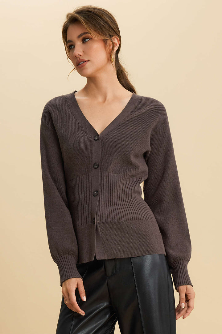 Knit Button Sweater Cardigan
