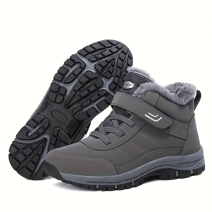 Montya™ | Plush-lined hook-and-loop lace-up ankle snow boots