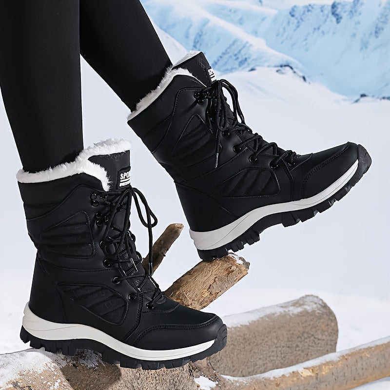 Corisande™ | Plush-lined lug-sole lace-up snow boots