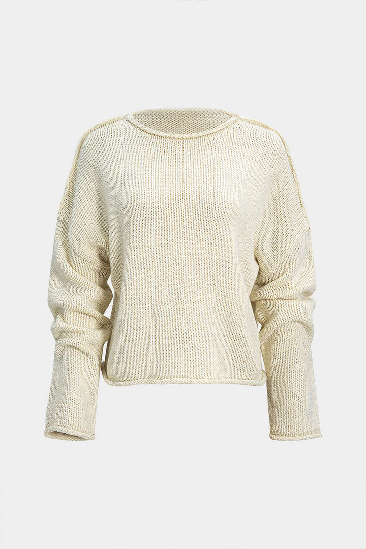 Sweater Round Neck Long-Sleeve Top
