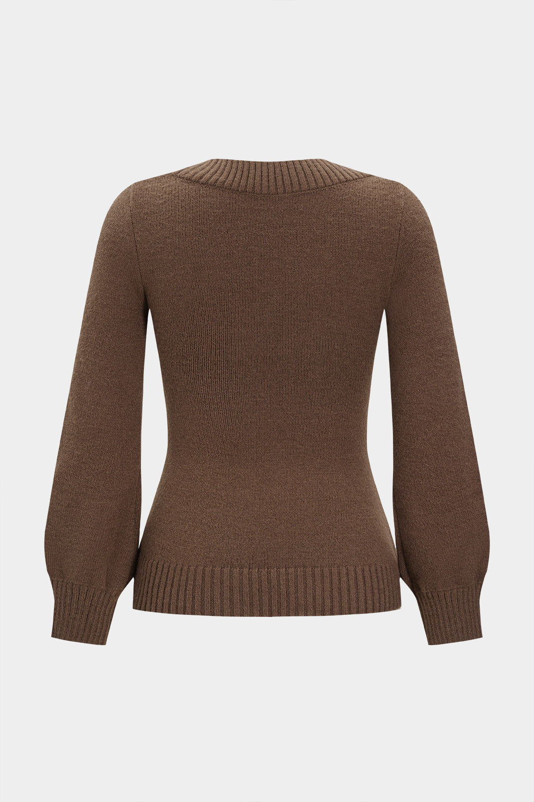 Knit Solid Long-Sleeve Top