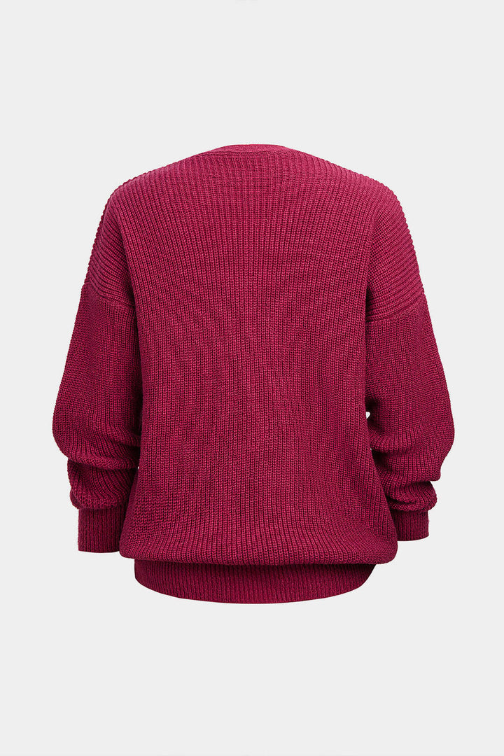 Knit V-Neck Cardigan