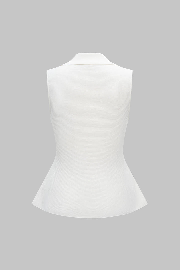 Knit Button Detail Vest