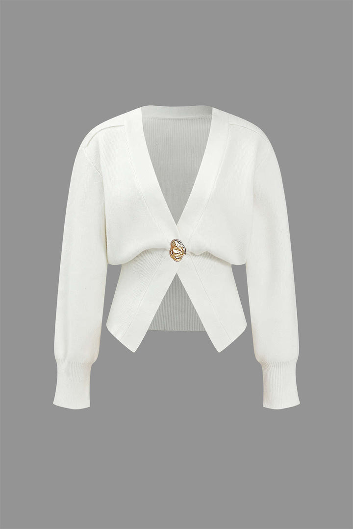 V-Neck Sweater Cardigan