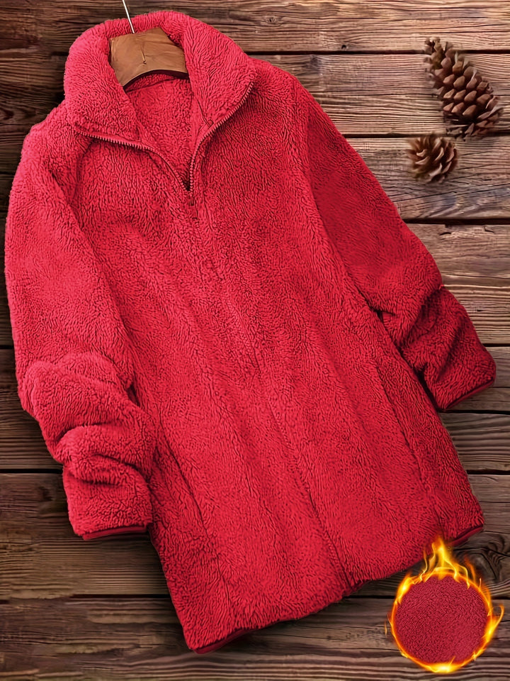 Yara™ | Elegant Zip-Up Fleece Coat